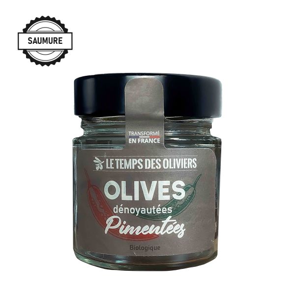 Olives denoyautées pimentées bio (en saumure) - 1